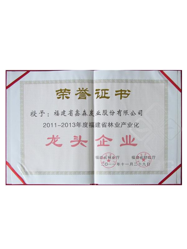 20112013年度福建省林業(yè)產業(yè)化龍頭企業(yè)大